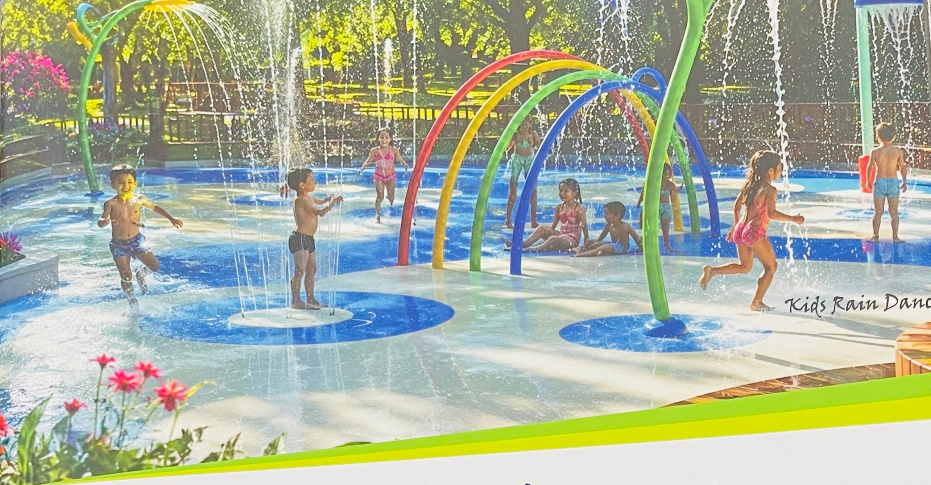 Kids Rain Dance at Mountain Hill's Water Park