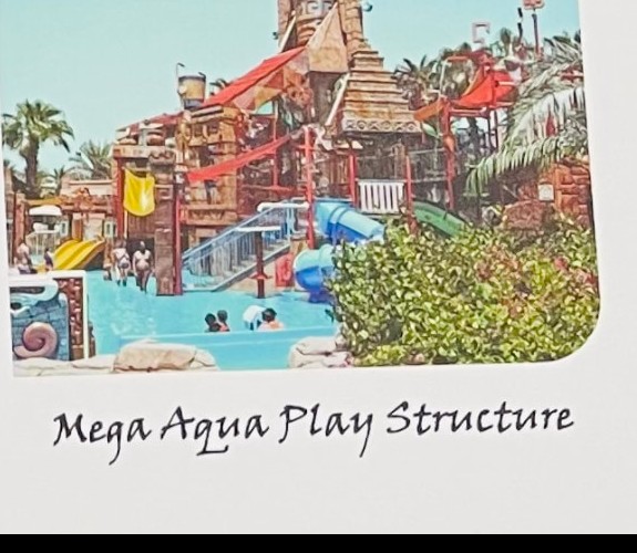 Mega Aqua Play Structure at Mountain Hill's Water Park